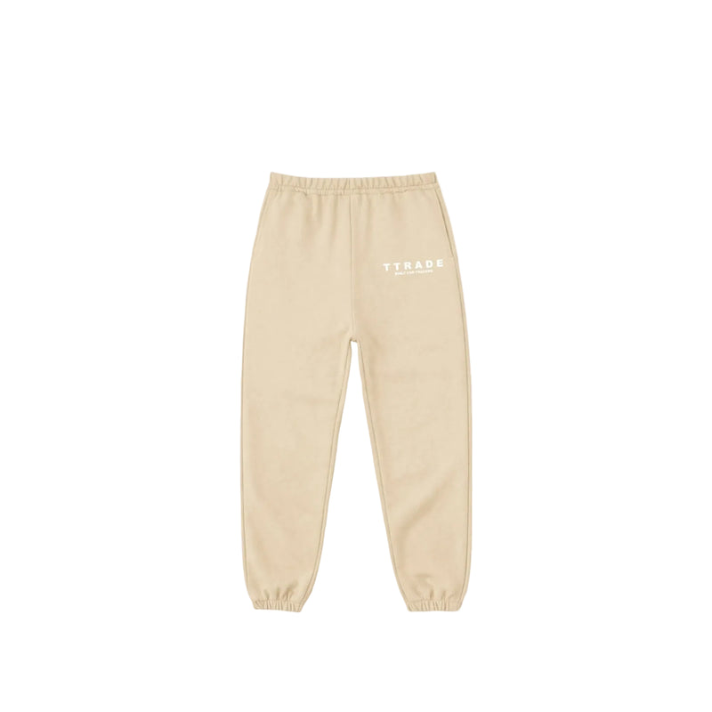 Built For Traders Cream Sweat Pants